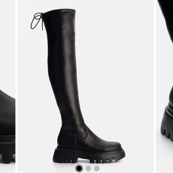 DONATED platform faux leather thigh high boots - Picture 5 of 5